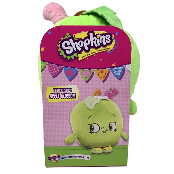 Shopkins Green Apple Blossom Plush Pillow Stuffed Toy Just Play - Picture 2 of 6